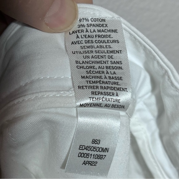 Open Edit Stretch Cotton Skinny Chino Shorts in White Men’s Size 38W - Picture 7 of 10